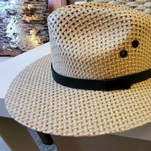 Big Hard Brim Hat Panama Ranch Cowboy Fedora Upbrim Style Sun Men or Women